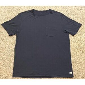 Vuori Men's Black Linear Tech Tee Performance Shirt Size Large L EUC